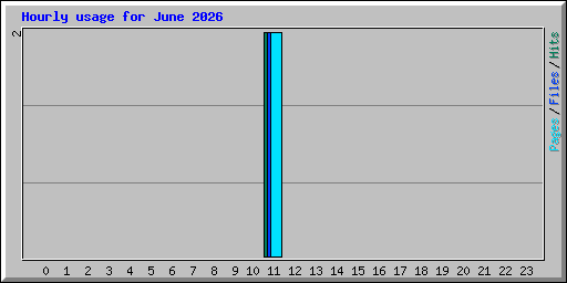 Hourly usage for June 2026