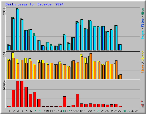 Daily usage for December 2024