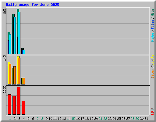 Daily usage for June 2025