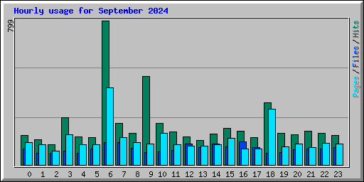 Hourly usage for September 2024