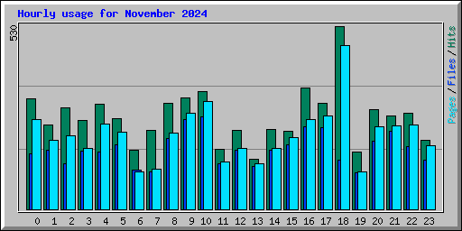 Hourly usage for November 2024