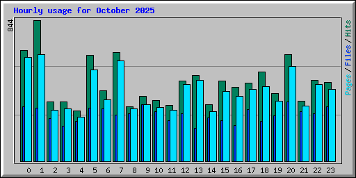 Hourly usage for October 2025