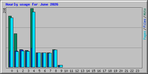 Hourly usage for June 2026