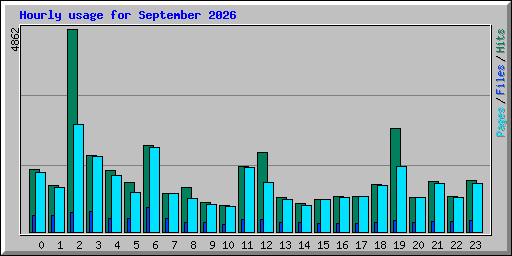 Hourly usage for September 2026